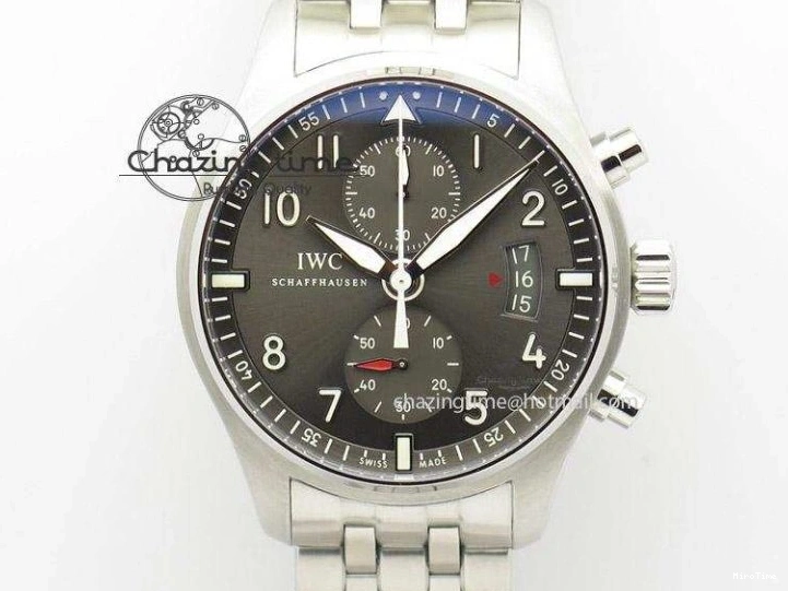 MIROTIME 0325 Fashionable Pilot IW326801 SS MK 1:1 Best Edition Black Dial on Green Nylon Strap MIYOTA 7122